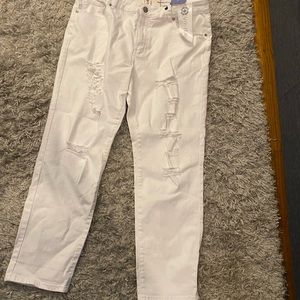 VIP white distressed jeans